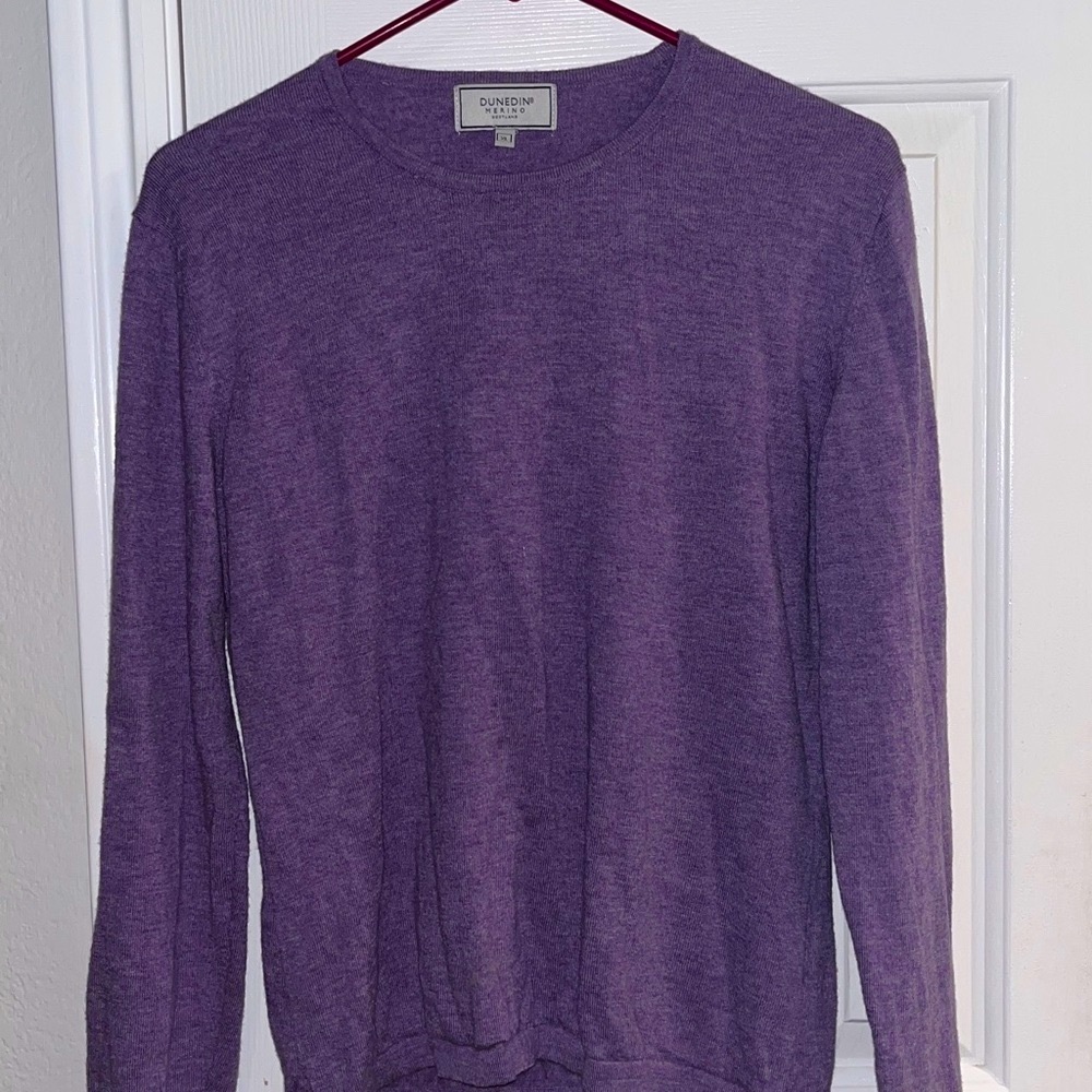 Scotland Dunedin Merino Wool Women's Purple Crewneck Sweater